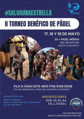 poster torneo TORNEO BENÉFICO SALVA UNA ESTRELLA