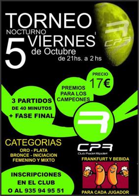 poster del torneo TORNEO NOCTURNO