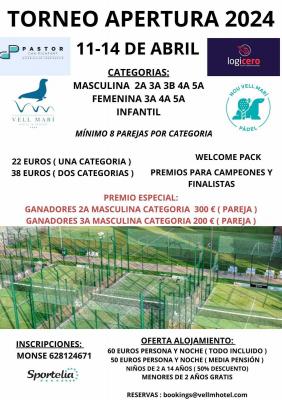 poster del torneo TORNEO APERTURA VELL MARÍ