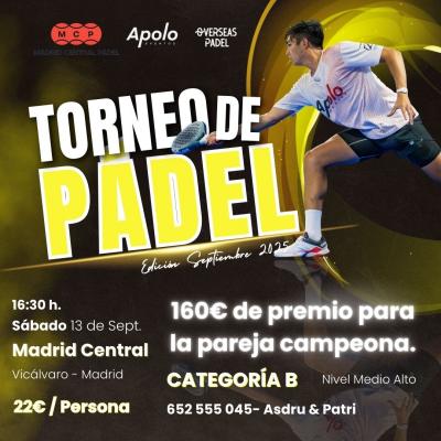 poster torneo TORNEO APOLO EVENTOS 160€ PREMIO