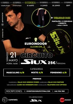 poster del torneo 3ª PRUEBA CIRCUITO SIUX 2022 - SÁBADO 21 MAYO & EUROINDOOR