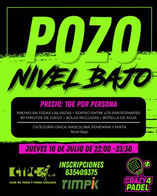 poster del torneo POZO NOCTURNO NIVEL BAJO