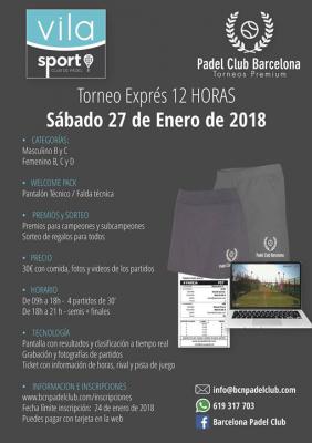 poster del torneo TORNEO EXPRÉS 12 HORAS