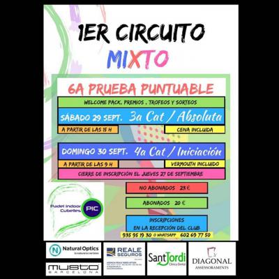 poster del torneo 6a PRUEBA DEL CIRCUITO MIXTO PIC