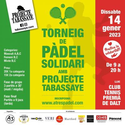 poster torneo TORNEIG SOLIDARI PROJECTE TABASSAYE