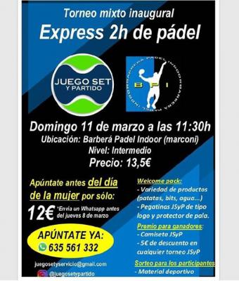 poster del torneo EXPRESS MIXTO INAUGURAL