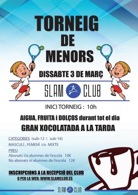poster del torneo TORNEIG DE MENORS