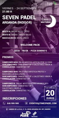 poster del torneo TORNEO NOCTURNO T2P VIERNES 24 SEPTIEMBRE