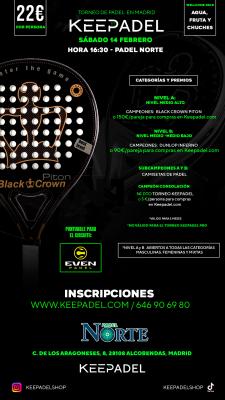 poster del torneo KEEPADEL (NIVELES A-B) & PADEL NORTE