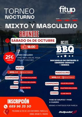 poster del torneo TORNEO EXPRESS MIXTO Y MASCULINO  DE PADEL