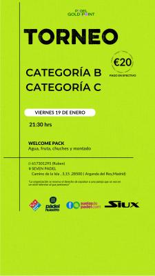 poster del torneo TORNEO PADELGOLDPOINT
