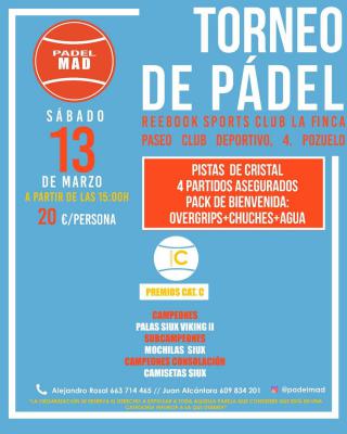 poster del torneo TORNEO DE PADEL