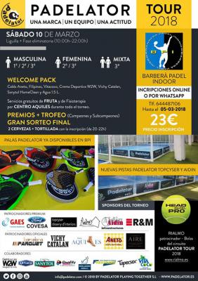 poster del torneo 2º EVENTO PADELATOR TOUR 2018