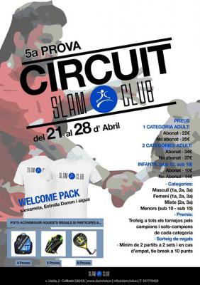 poster del torneo 5ª PROVA CIRCUIT SLAM CLUB
