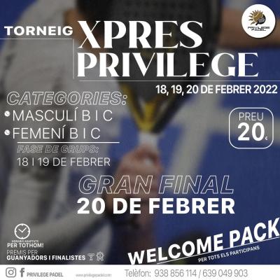 poster torneo TORNEIG XPRES PRIVILEGE