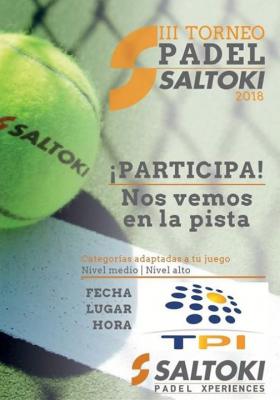 poster del torneo III EDICIÓN DEL TORNEO DE PÁDEL SALTOKI