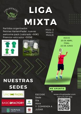 poster del torneo LIGA MIXTA  CHUPIPADEL