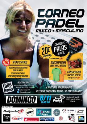 poster del torneo TORNEO DE PADEL MIXTO - MASCULINO