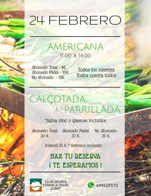 poster del torneo AMERICANA CALÇOTADA & PARRILLADA
