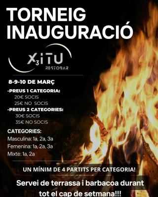 poster torneo TORNEIG D'INAUGUARACIÓ XITU RESTOBAR
