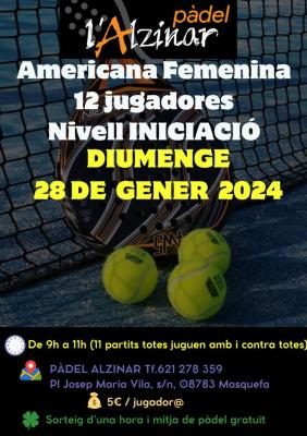 poster del torneo AMERICANA FEMENINA INICIACIÓ
