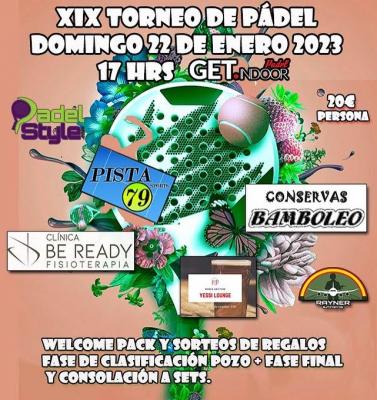 poster del torneo XIX TORNEO DE PADEL PISTA 79