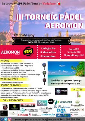 poster del torneo III TORNEIG PADEL AEROMON
