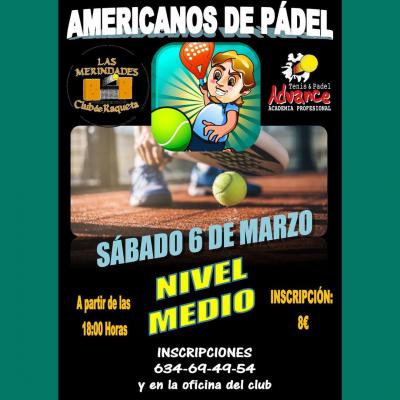 poster del torneo AMERICANOS DE PADEL