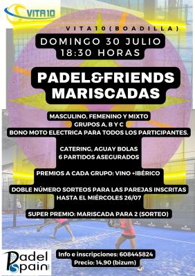 poster del torneo TORNEO PADEL&FRIENDS MARISCADA ( TORNEO PUNTUABLE)
