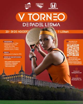 poster torneo V TORNEO PADEL VILLA DE LERMA-HONDA