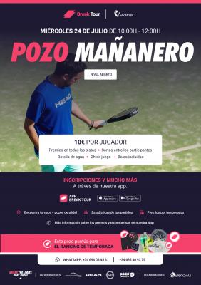 poster del torneo POZO MAÑANERO VIM PADEL