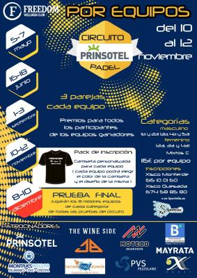 poster del torneo IV PRUEBA CIRCUITO POR EQIPOS PRINSOTEL