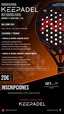 poster del torneo TORNEO KEEPADEL & GET INDOOR