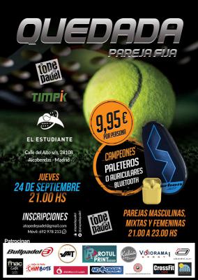 poster del torneo QUEDADA A TOPE DE PADEL