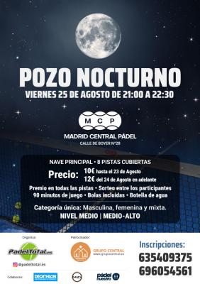 poster del torneo POZO NOCTURNO