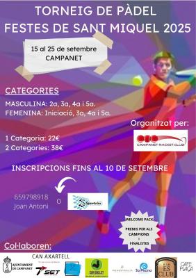 poster torneo TORNEIG FESTES DE SANT MIQUEL 2025