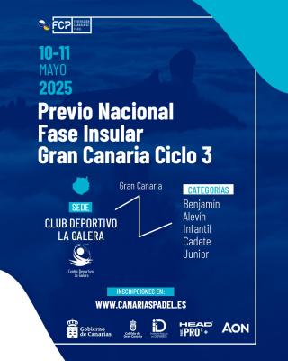 poster torneo PREVIO NACIONAL FASE INSULAR GRAN CANARIA  CICLO 3