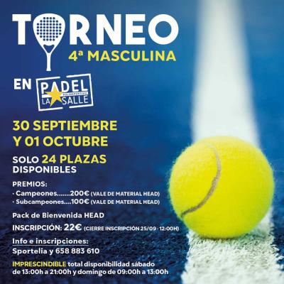 poster del torneo TORNEO 4A MASCULINA
