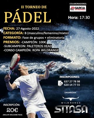 poster del torneo II TORNEO PÁDEL - PADELXMAD