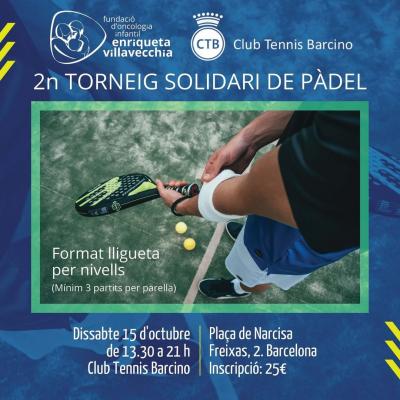 poster torneo 2N TORNEIG SOLIDARI FUNDACIÓ ENRIQUETA VILLAVECCHIA