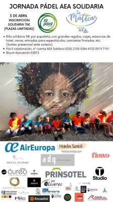 poster del torneo DIADA DE PADEL BENéFICA: AEA SOLIDARIA