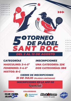 poster torneo 5 TORNEO DE PÁDEL SANT ROC
