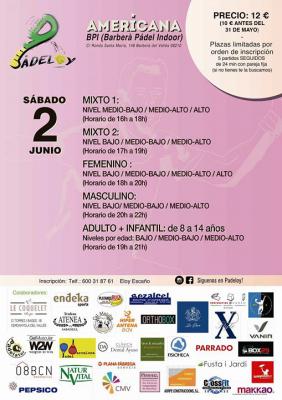 poster del torneo MEGA AMERICANA PÁDELOY