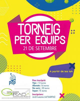 poster del torneo TORNEIG PER EQUIPS