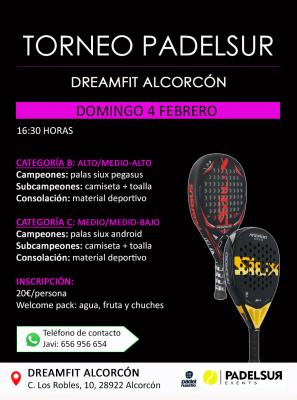poster del torneo TORNEO PADELSUREVENTS CATEGORIAS B Y C