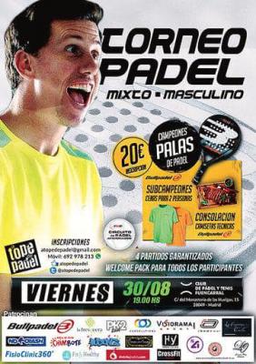 poster del torneo TORNEO DE PADEL MIXTO - MASCULINO