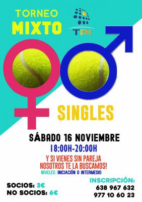 poster del torneo TORNEO MIXTO SINGLES
