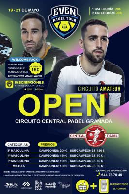 poster torneo OPEN EPT CENTRAL PADEL GRANADA