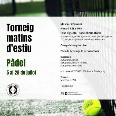 poster del torneo TORNEIG MATINS D'ESTIU