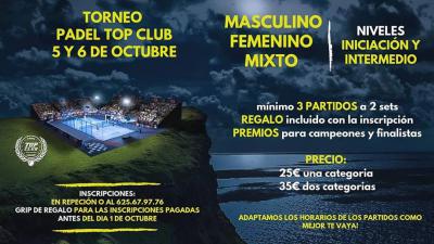 poster del torneo TORNEO DE PADEL